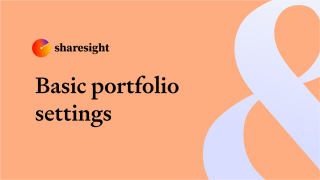 Video on Basic portfolio setting